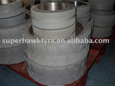 Non marking forklift solid tyre,non mark solid tire 200/50-10/6.5 23X9-10/6.5 27X10-12/8.0 250-15/7.0