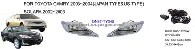 Fog Lamp for Toyota Camry 2003~2004 ( Japan Type&us Type)&solara 2002~2003