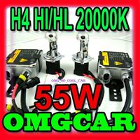 HID BIXENON conversion DUAL BEAM kit 55w HI/LO H4 H/L 20000K BIXENON