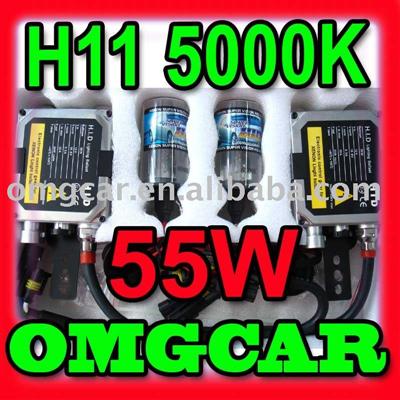 HID XENON conversion Kit 55w H11 5000K Single beam