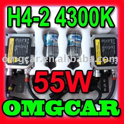 Hid Xenon Conversion Kit 55w H4-2 4300k Single Beam