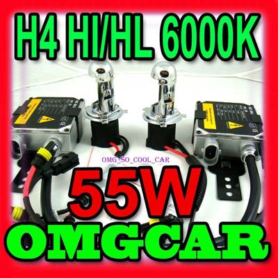 HID BIXENON conversion DUAL BEAM kit 55w HI/LO H4 H/L 6000K BIXENON