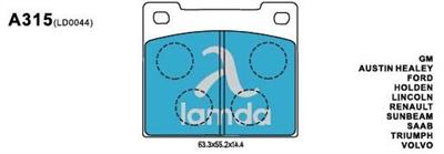 GM Ford Renault Brake Pads