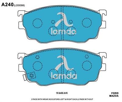 Ford Madza Brake Padslow-metallic