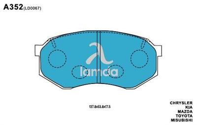 Chrysler Kia Mazda Brake Pads