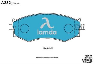 Nissan Infinit Renault Brake Pads V9118-N009  D1060-G8190