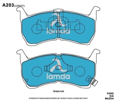 Ford Kia Mazda Brake Pads G11349280