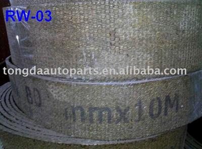 Asbestos woven brake lining rolls with brass