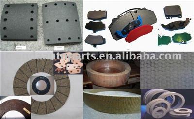 High quality friction material(brake lining,brake pads,clutch facing,brake lining in rolls etc.)