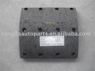 Non-asbestos Brake Lining for Scania Trucks 19393(sv/ 27/ 1)