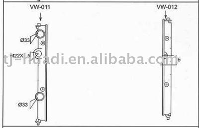 For Volkswagen Jetta Plastic Auto Radiator Tank