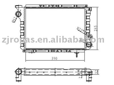 Radiator for RENAULT R21/R23