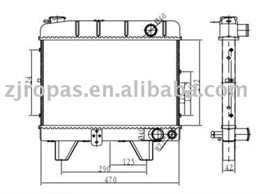 Radiator for PEUGEOT 504OEM.:1330.130