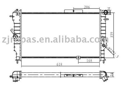 Aluminium Auto Radiator For OPEL VECTRA