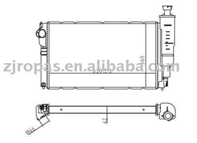 Radiator for PEUGEOT 405 OEM.:1330.G4