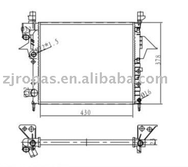 Radiator for Renault Twingo Twingo, 1. 2i, 93 Mt