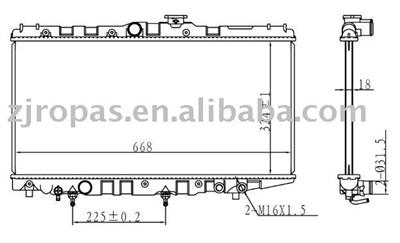 Aluminum radiator for TOYOTA COROLLA