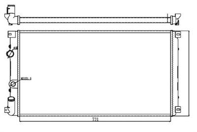 Aluminium Radiator For OPEL MOVANO, 2.2dci