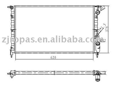 Aluminum radiator for RENAULT OEM.:7700795175