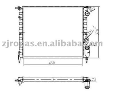 Aluminum radiator for RENAULT CLIO  OEM.:7700784038