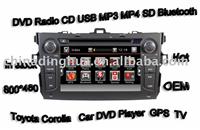 7 Inch Touch Screen Car Dvd Player for Toyota Corolla Navigation( Stock)