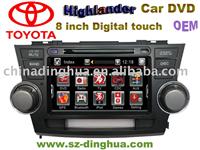 Two Din car dvd for Toyota Highlander