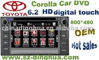 6. 2 Inch Touch Screen Car Dvd Player for Toyota Corolla