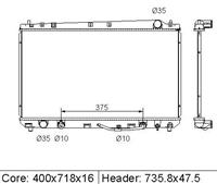 Car Radiator for Cu2324