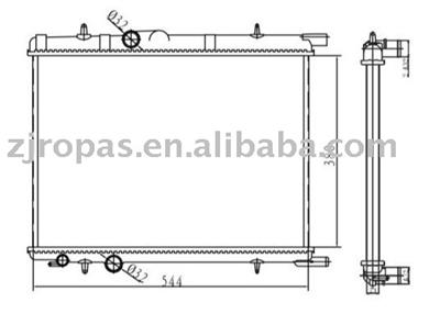 Aluminum radiator for PEUGEOT 307 OEM.:1330.83