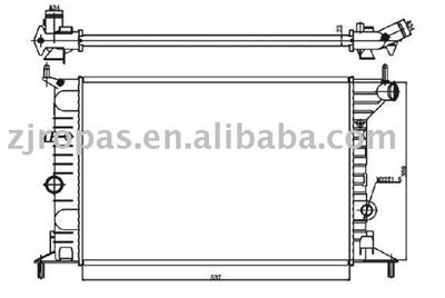 Aluminum radiator for OPEL VECTRA B  OEM.:90528302