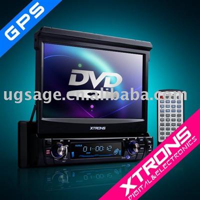 D709g 7 Inch Car Dvd with Bluetooth Ipod Divx Tv Face off Rds Built-in Gps Dual Zone Car Dvd Player Car Gps