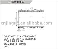 OEM:25310-2D100 radiator for HYUNDAI