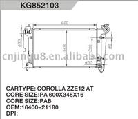 Auto radiator for TOYOTA COROLLA ZZE 12