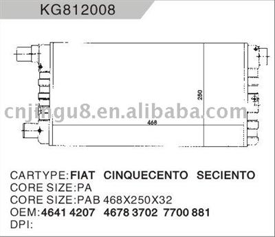 Oem: 4651492 Auto Radiator