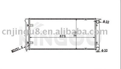 Auto raditor for VW GOLF II JETTA II SCIROCCO