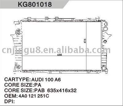 OEM:4A0 121 251M/C auto radiator