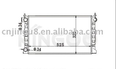 Auto radiator for VW PASSAT VARIANT