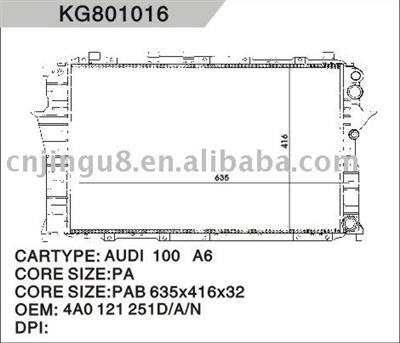OEM:4A0 121 251O auto radiator