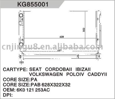 Auto radiator 121 253AC