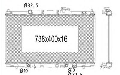 Radiator for honda  19010-PPA-A51