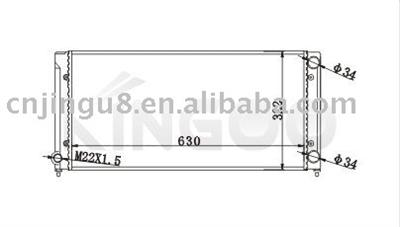 Auto radiator for VW PASSAT