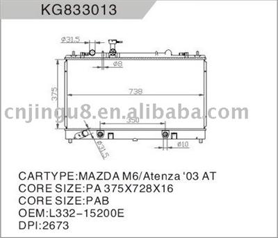 Radiator OEM:B3C7-15-200D/200F