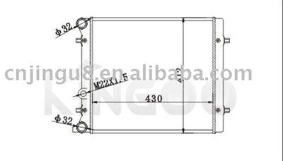 Auto radiator for VW LEON TOLEDO II SKODA OCTAVIA BORA GOLF IV