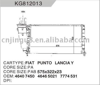 Radiator for FIAT 46407450