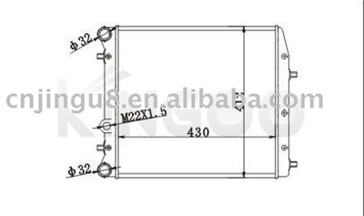 Auto radiator for VW POLO SEAT IBIZA IV SKODA FABIA