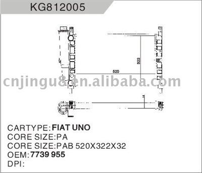 Auto radiator  FIAT 7739955