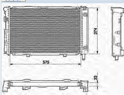 Radiator for benz 8351 178 29100