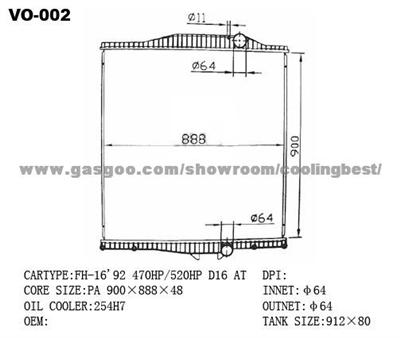 Truck Radiator For Volvo