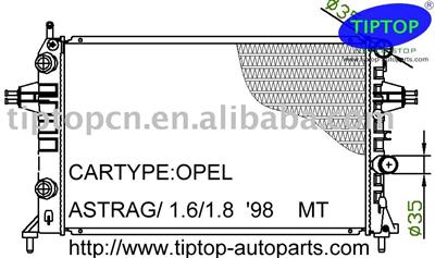 Auto Radiator For: Opel Astrag/ 1. 6/ 1. 8 '98 Mt Op023
