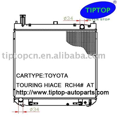 auto radiator for:TOYOTA TOURING HIACE  RCH4#  AT TO325